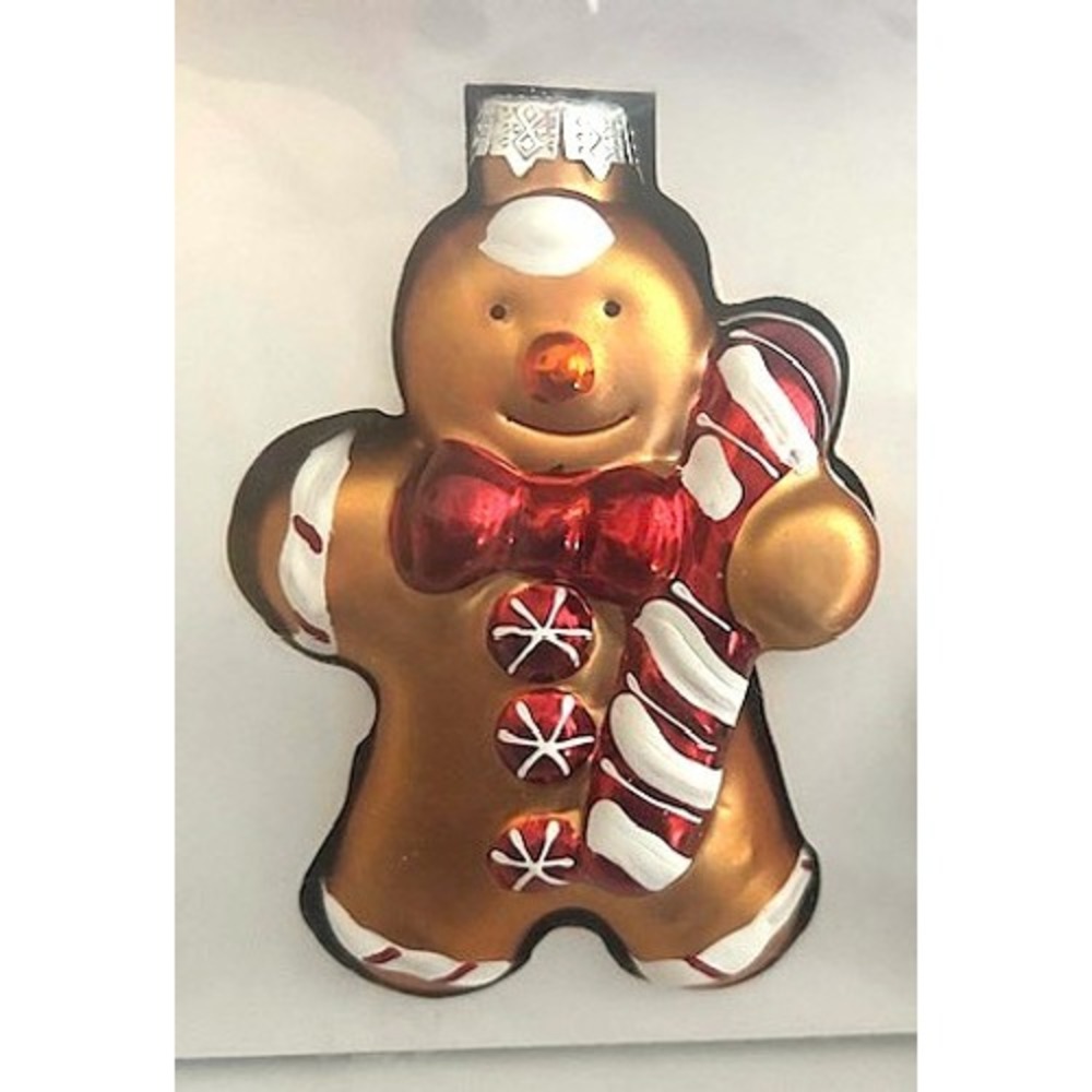 Merry Moments Christmas Ornaments 3pc Set 4x2 Santa Snowman Gingerbread Festive - Picture 8 of 11
